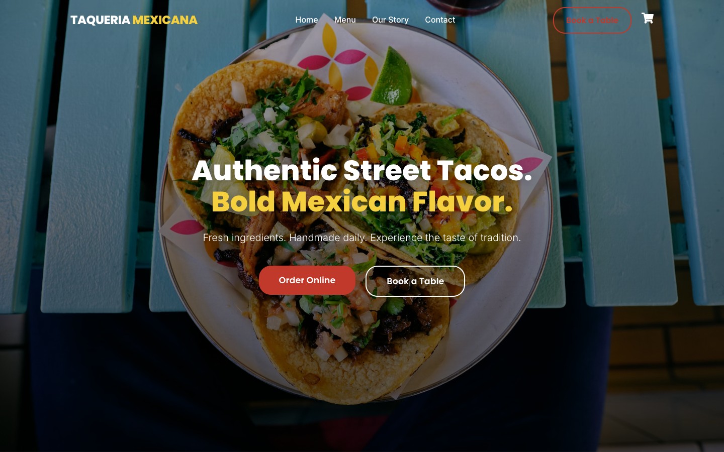 Restaurant Demo website by Apex WebWorks